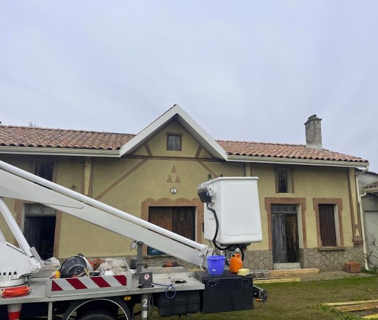 habillage de toit blanc